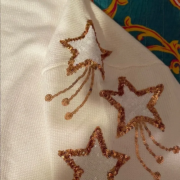 Peach Love California Cream Star Sweater - Picture 4 of 10